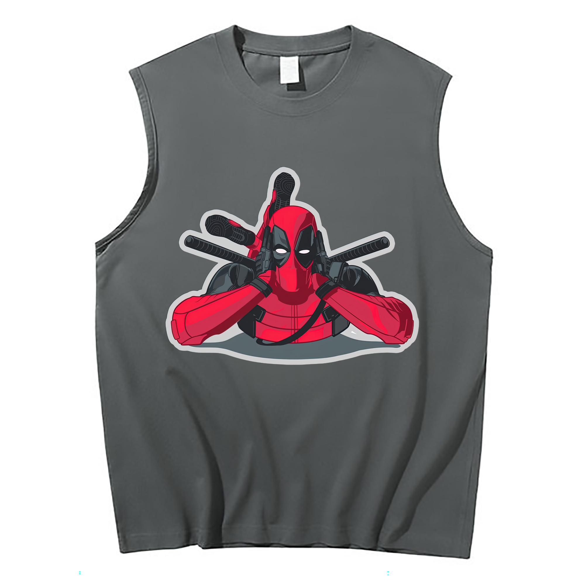 （画像用） Deadpool デッドプール コットン100％タンクトップ（フロントプリント）